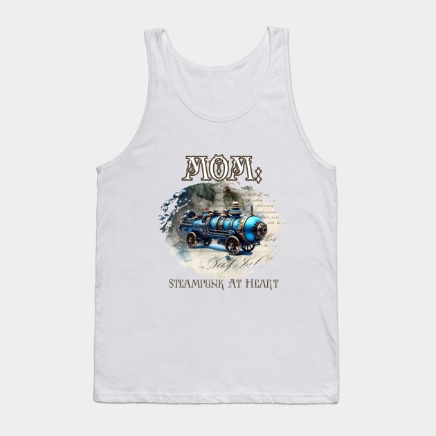 Mom: Steampunk At Heart Vintage Locomotive Tank Top by Té de Chocolate